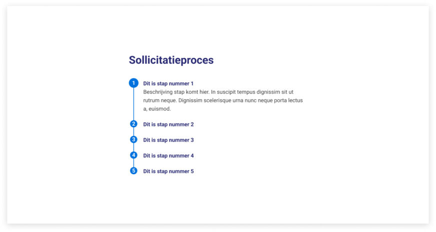 Stappen werkwijze proces